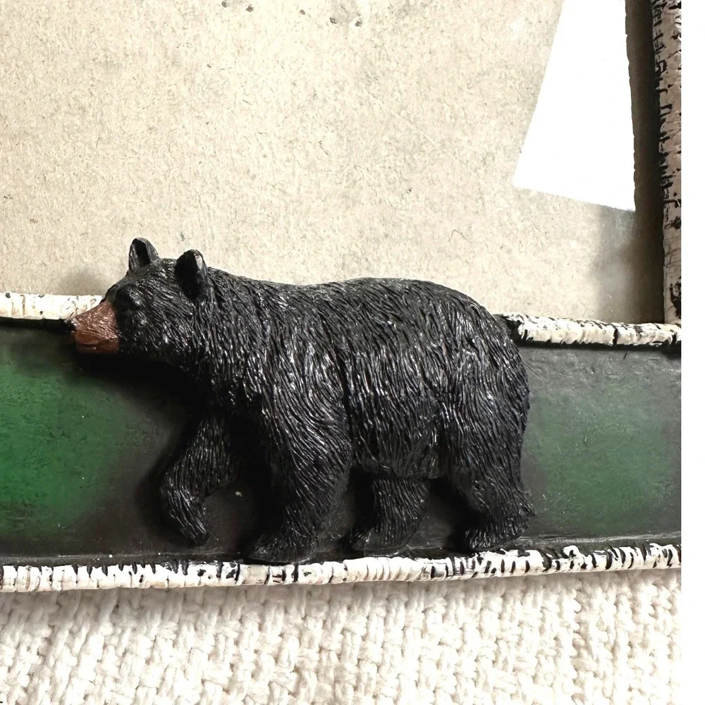 Great Smoky Mountains Picture Frame 3D Black Bear Rustic Cabin Decor